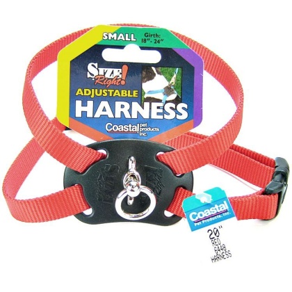 Coastal Pet Size Right Nylon Adjustable Harness - Red