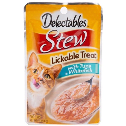 Hartz Delectables Stew Lickable Cat Treats - Tuna & Whitefish