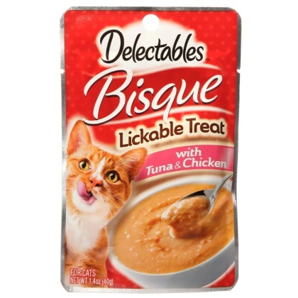 Hartz Delectables Bisque Lickable Cat Treats - Tuna & Chicken