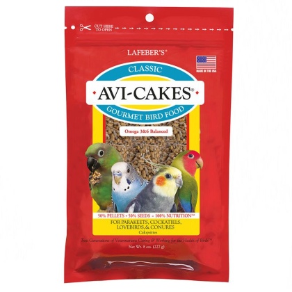 Lafeber Classic Avi-Cakes Gourmet Parakeet, Cockatiel & Conure Food