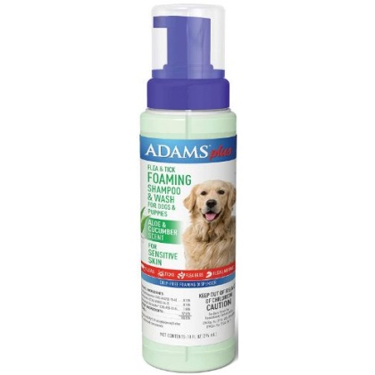 Adams Foaming Flea And Tick Shampoo with Aloe And Cucumber