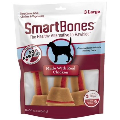 SmartBones Large Vegetable and ChickenBones Rawhide Free Dog Chew