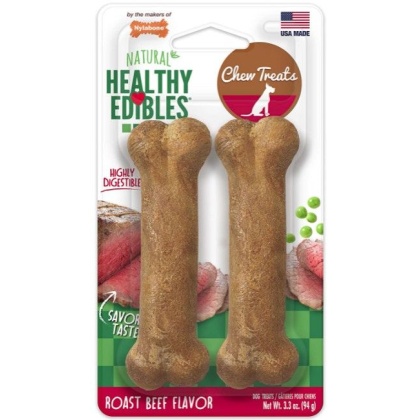 Nylabone Healthy Edibles Chews Roast Beef Regular