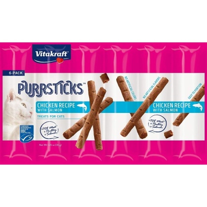 Vitakraft PurrSticks Chicken & Salmon Treats for Cats