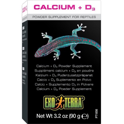 Exo-Terra Calcium + D3 Powder Supplement for Reptiles