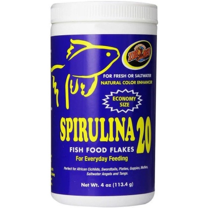 Zoo Med Spirulina 20 Flakes Fish Food