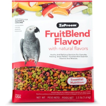 ZuPreem FruitBlend Flavor Bird Food for Parrots & Conures